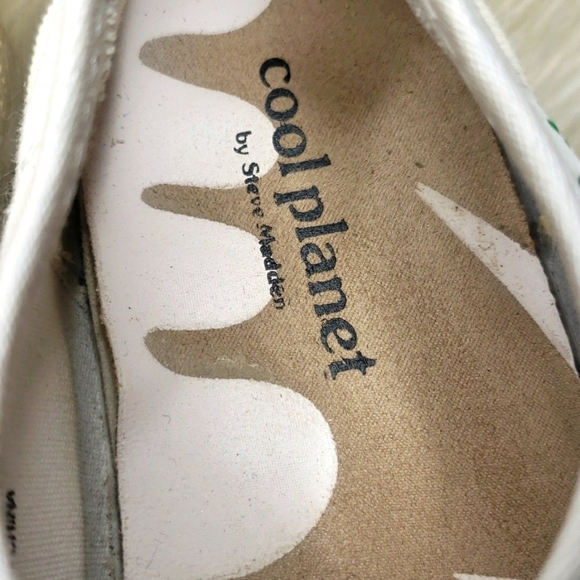 COOL PLANET BY STEVE MADDEN STREAM WHITE FABRIC PLATFORM SNEAKERS 7.5 - Picture 7 of 14